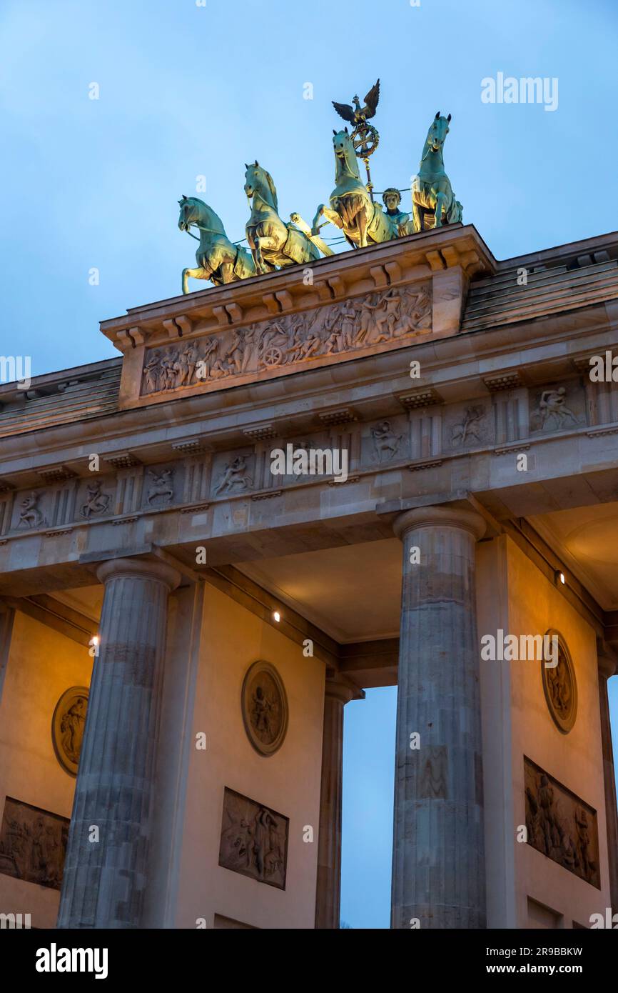 The famous landmark of Brandenburg Gate or Brandenburger Tor in Berlin