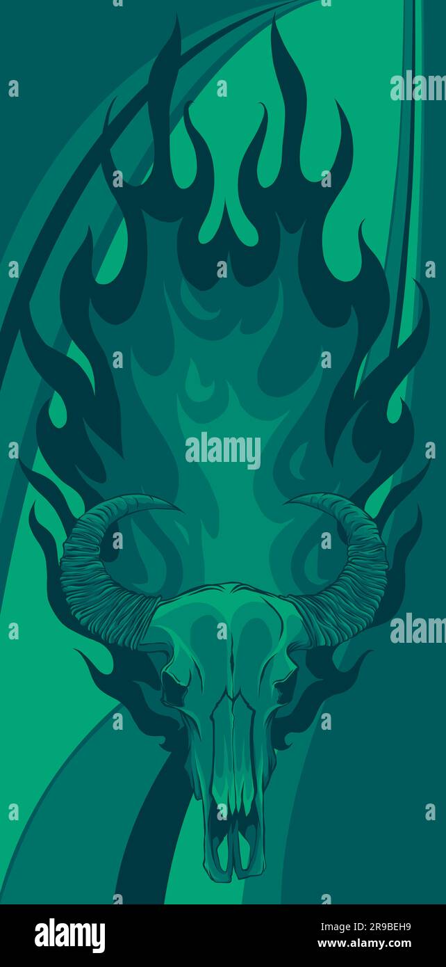 Bull skull with horns vector illustration design Stock Vector Image