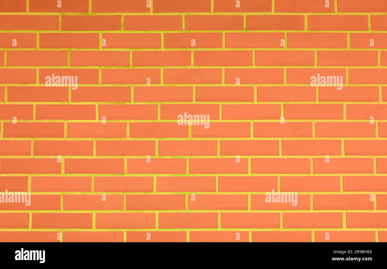 Texture of dark orange brick wall as background Stock Photo - Alamy