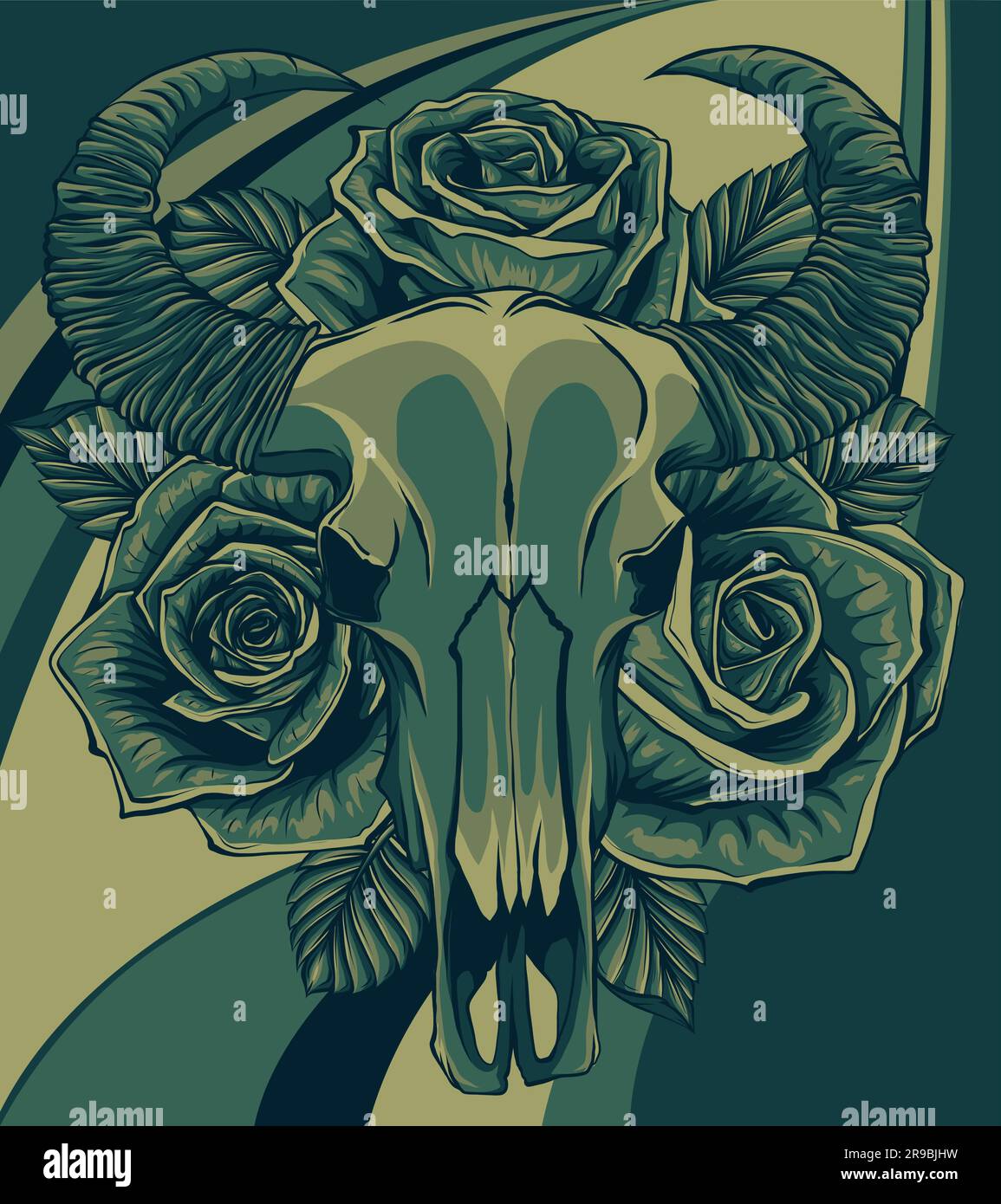 Bull skull with horns vector illustration design Stock Vector Image
