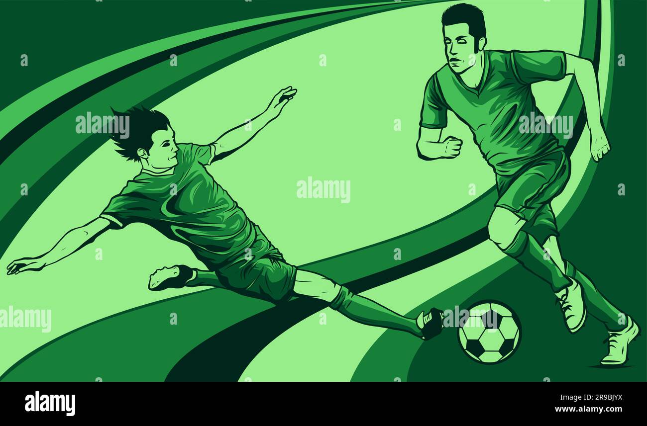Abstract soccer player quick shooting a ball Stock Vector Image & Art ...