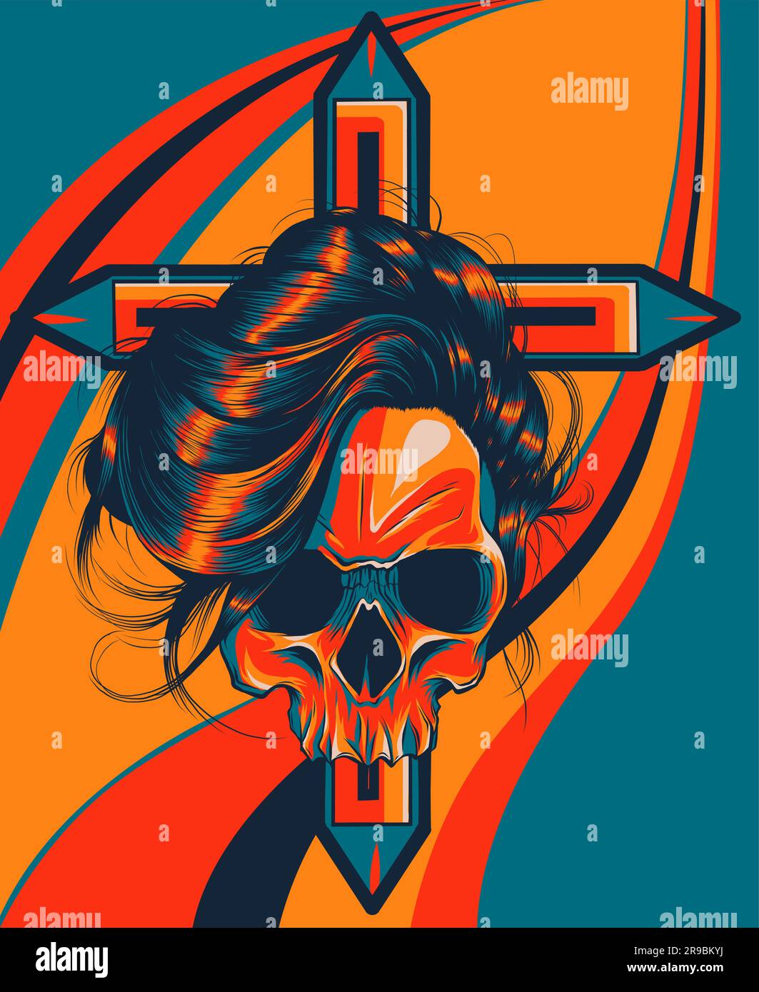 The image of the skull. Vector illustration Stock Vector Image & Art ...