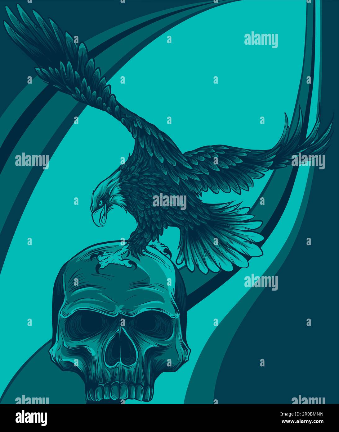 vector illustration of Eagle Head mascot design Stock Vector Image