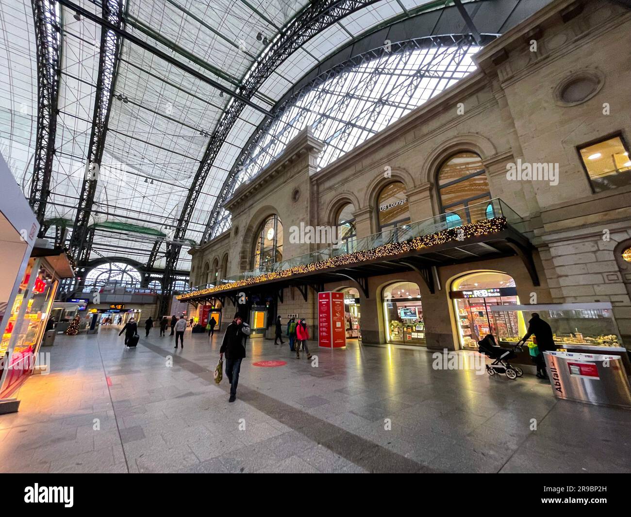 Dresden, Germany December 19, 2021 Dresden Hauptbahnhof is the
