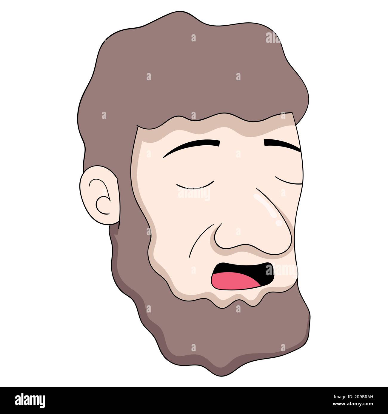 Bearded man head hi-res stock photography and images - Alamy