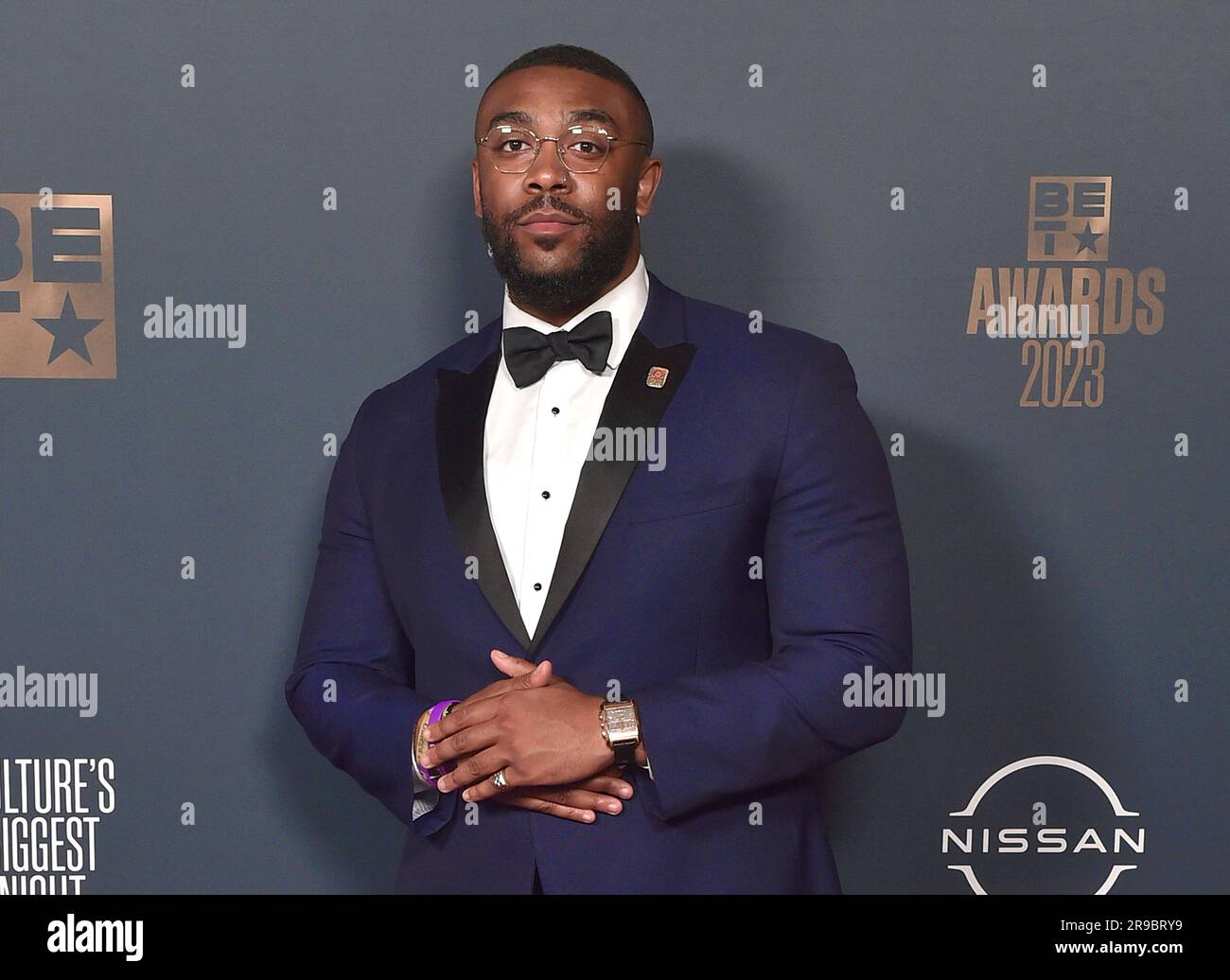 Dr. Garrick Beauliere poses in the press room at the BET Awards on