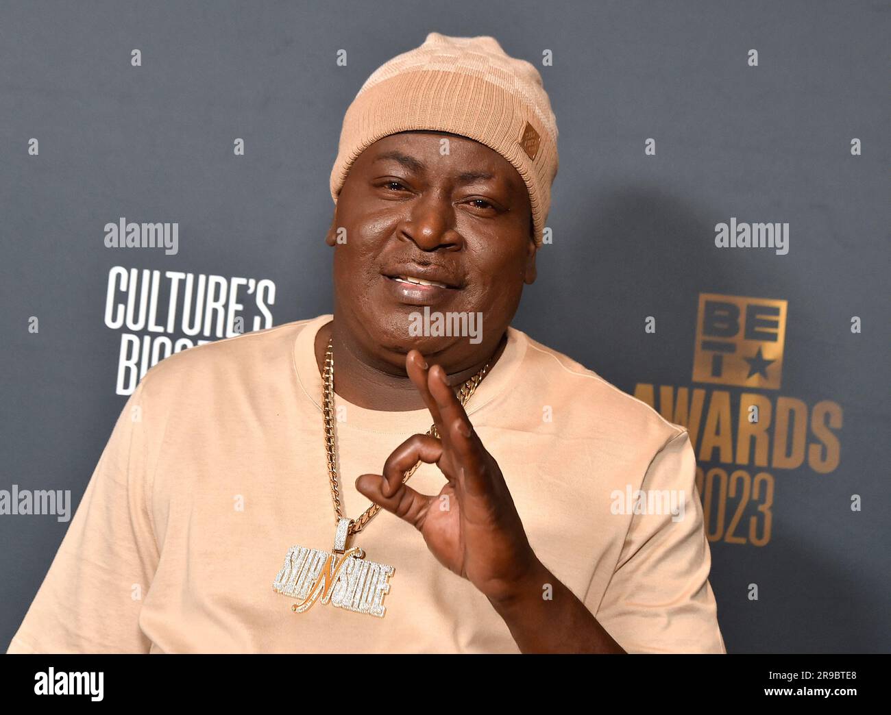 Trick Daddy poses in the press room at the BET Awards on Sunday, June