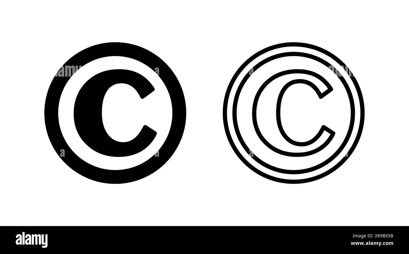 Copyright icon vector. copyright symbol Stock Vector Image & Art Alamy