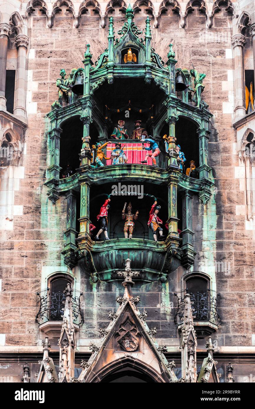 The RathausGlockenspiel in Munich is a tourist attraction clock in