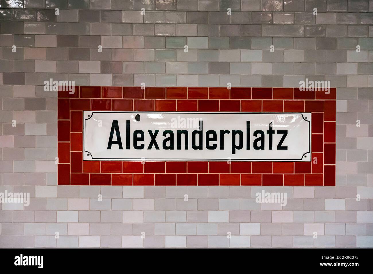 Alexanderplatz sign at Alexanderplatz metro station in Berlin, Germany ...