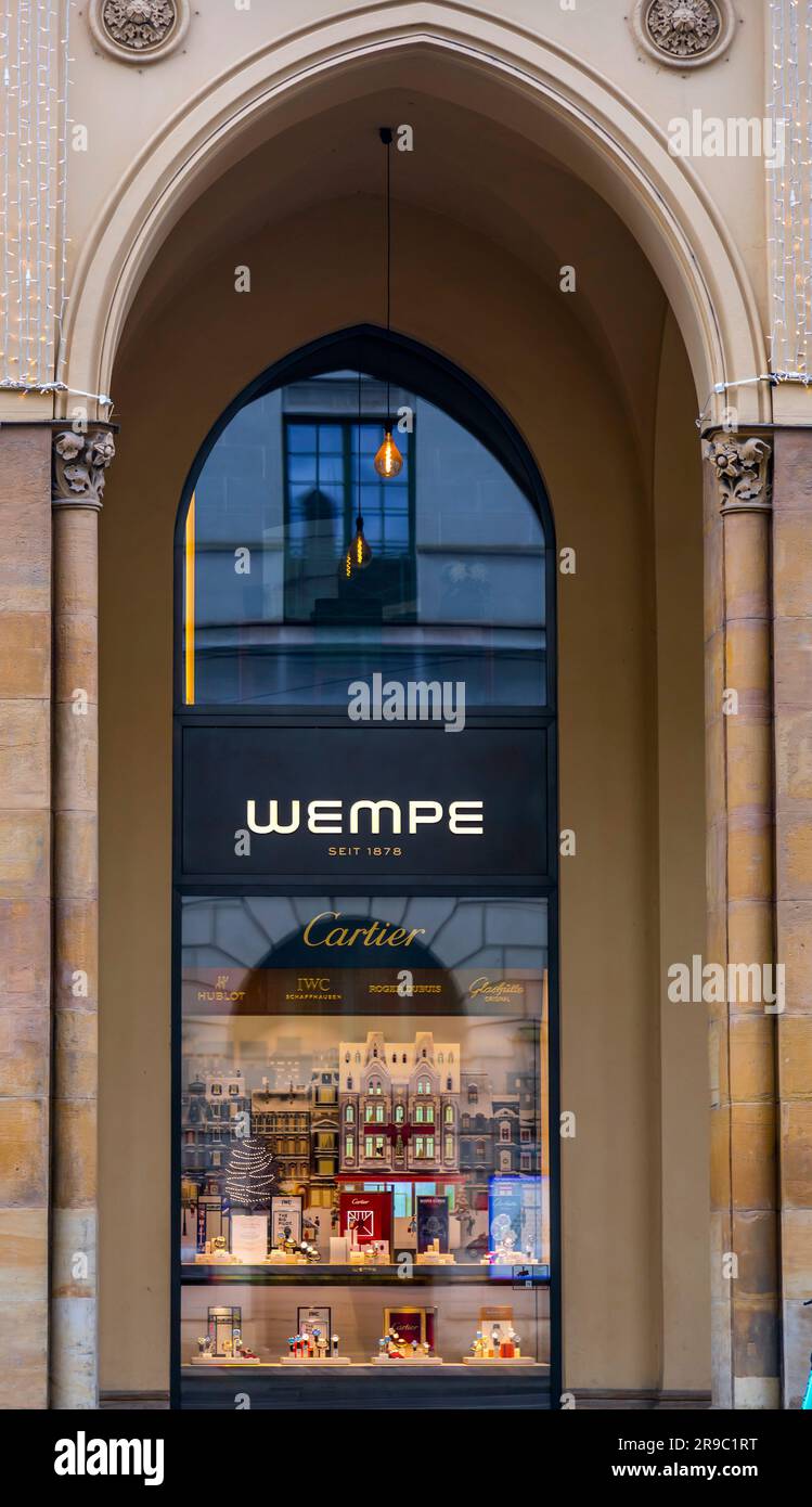 Munich, Germany December 25, 2021 Wempe brand sign and logo at the