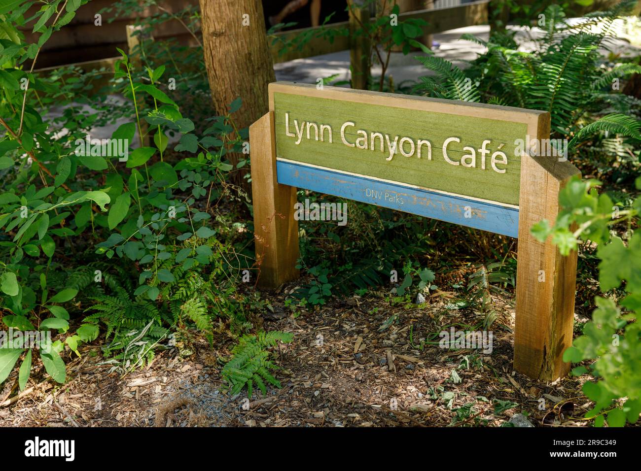 North Vancouver, Canada - June 4, 2023: View of sign Lynn Canyon Cafe ...