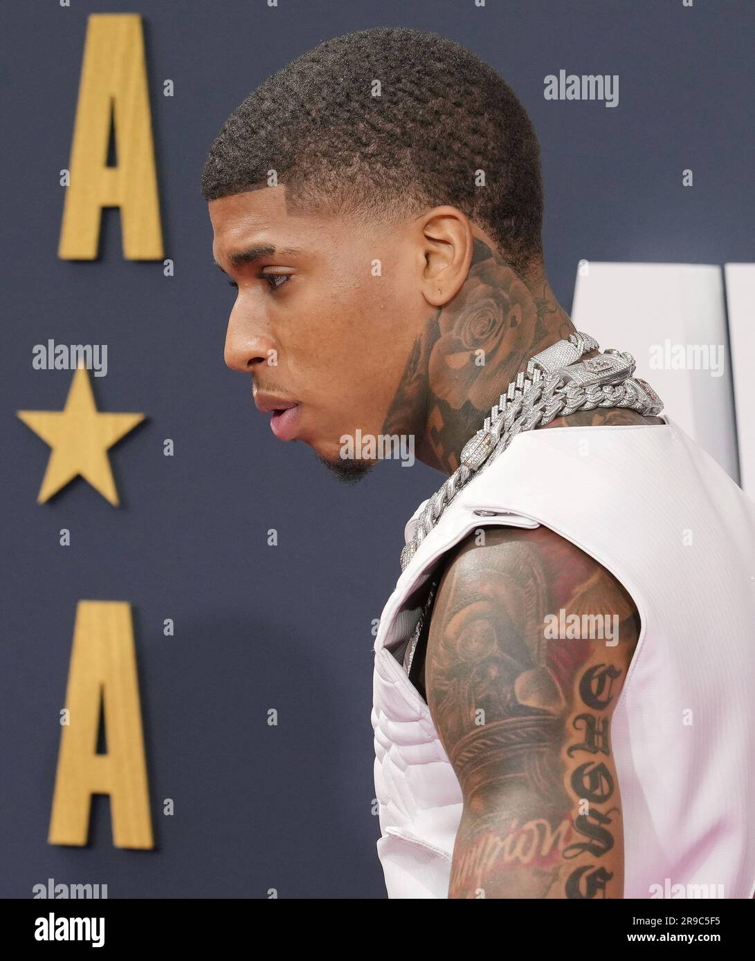 Los Angeles, USA. 25th June, 2023. NLE Choppa arrives at the 2023 BET