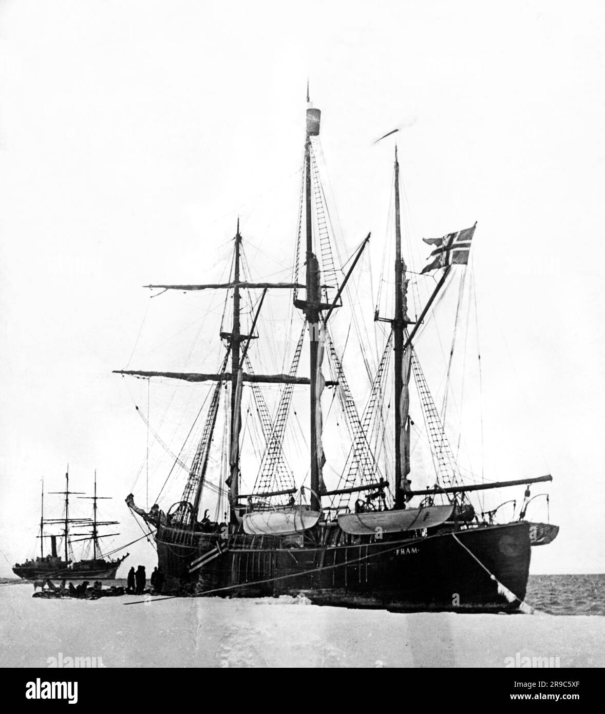 Arctic:  c. 1898 Norwegian explorer Fridtjof Nansen's ship, the Fram, that he took on his polar venture. Stock Photo