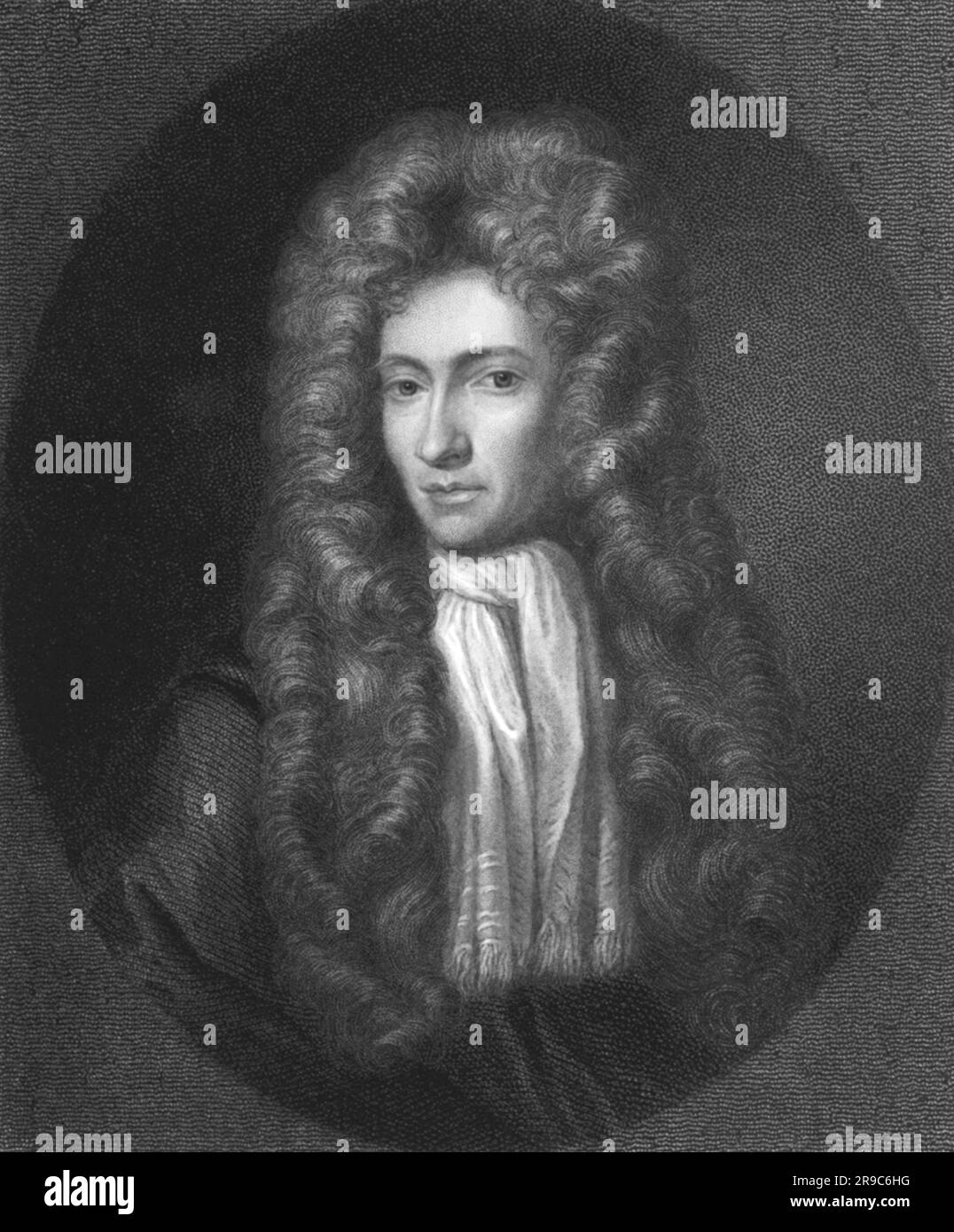 London, England c. 1655 A portrait engraving of philosopher and