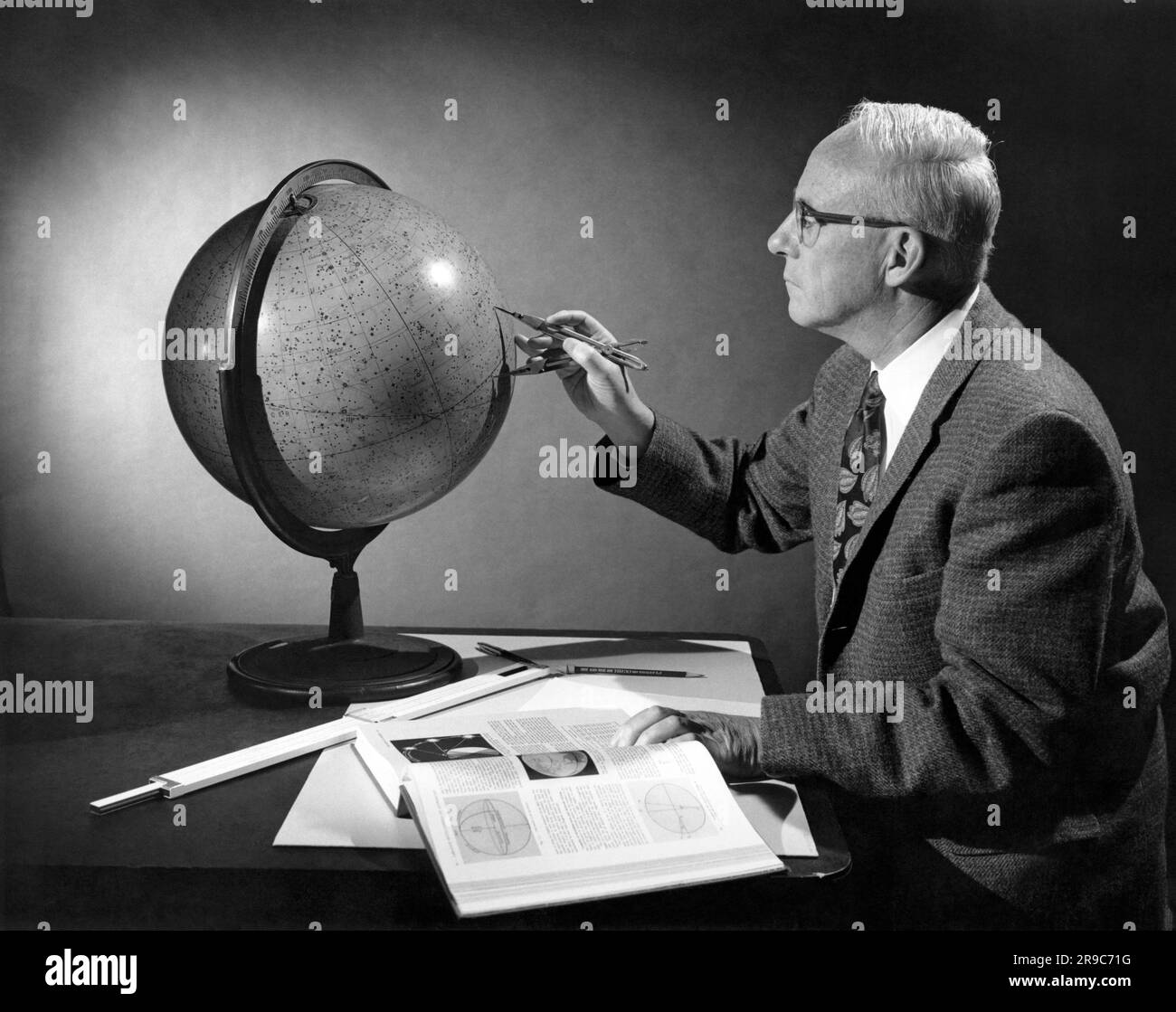 one-using-compass-black-and-white-stock-photos-images-alamy