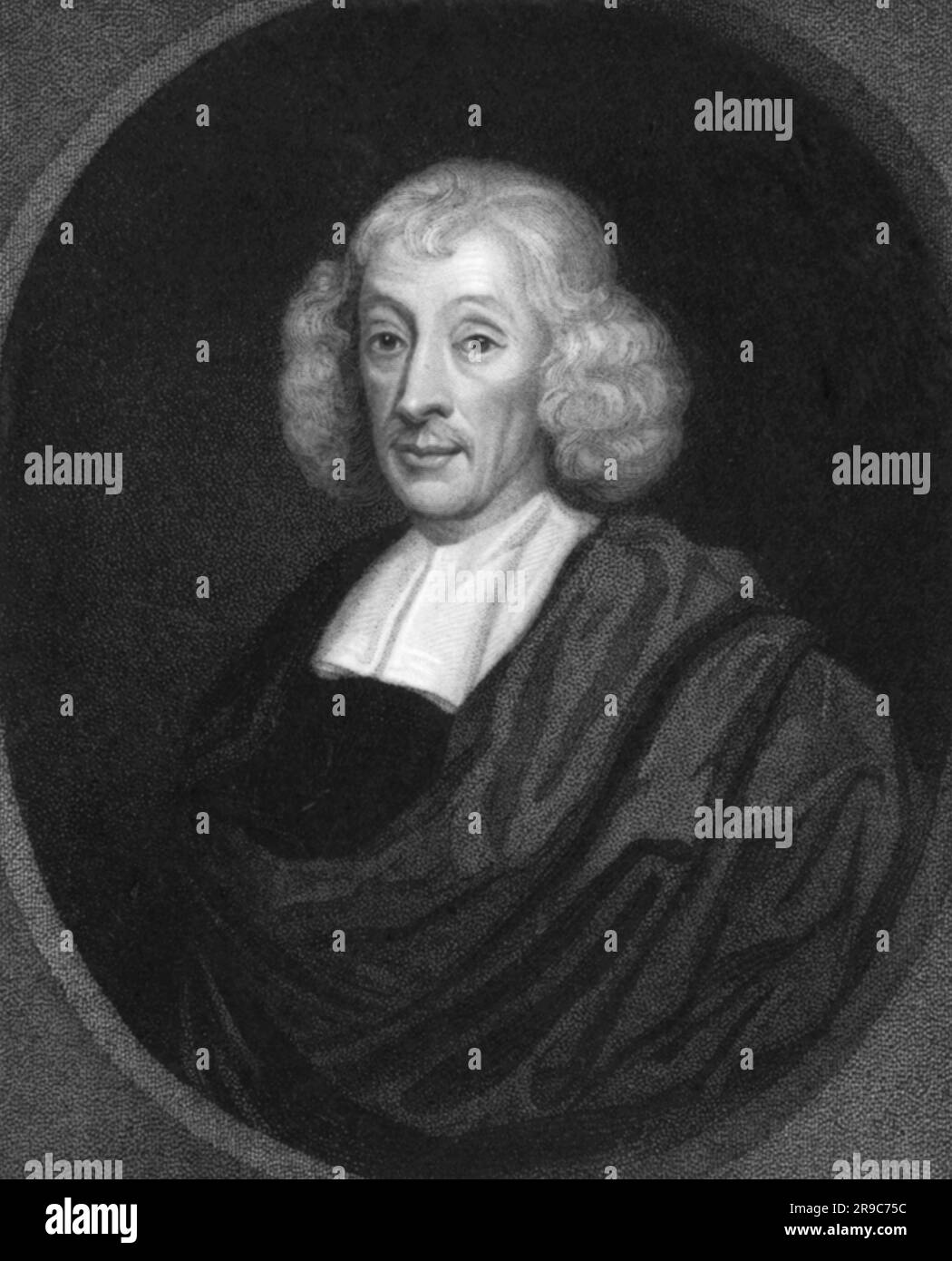 England:  c. 1690 An engraving of noted English naturalist John Ray. Stock Photo