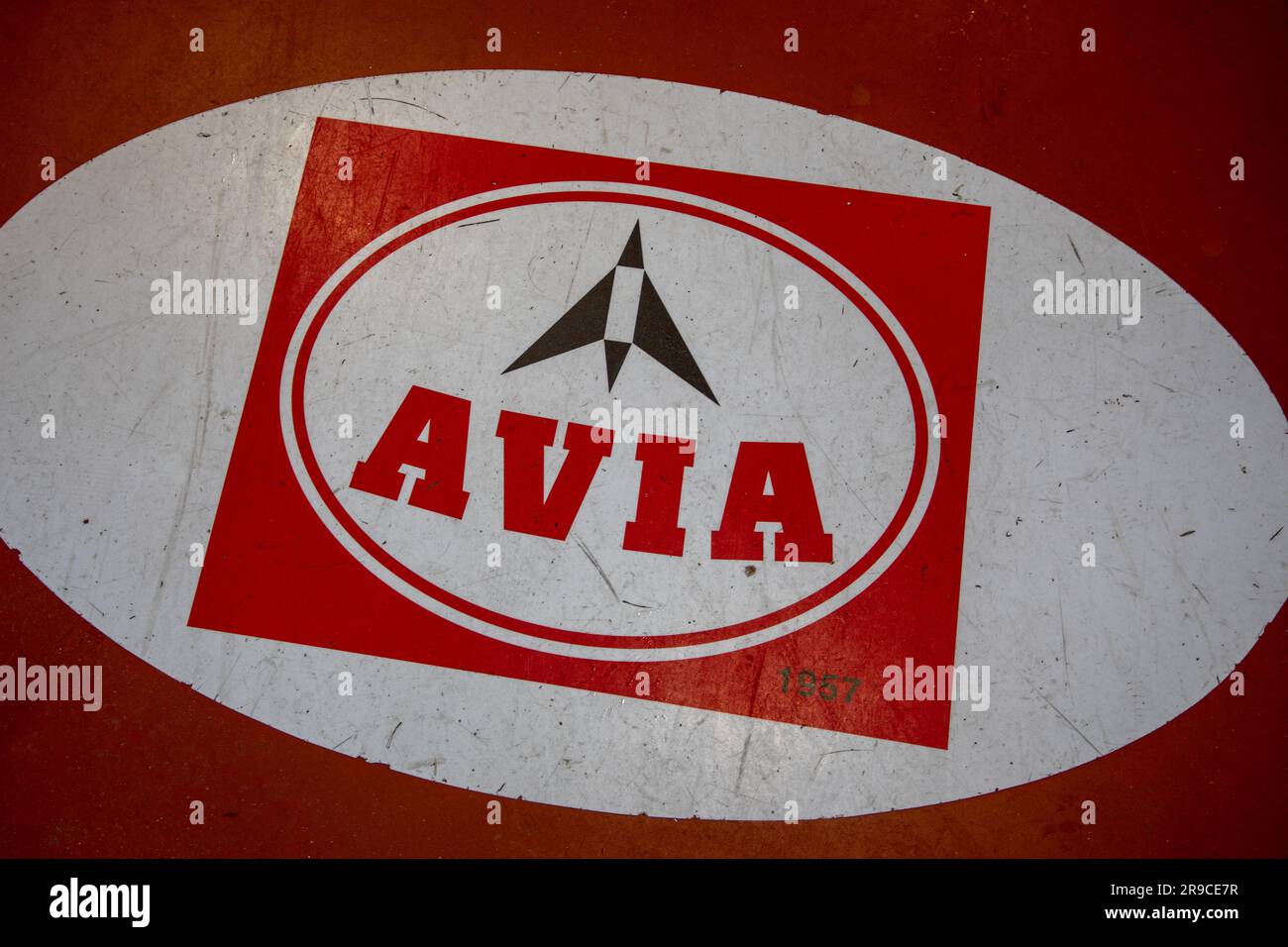 Bordeaux , Aquitaine France - 06 16 2023 : Avia 1957 gas station brand text  company logo sign service Petrol pump fuel garage Stock Photo - Alamy