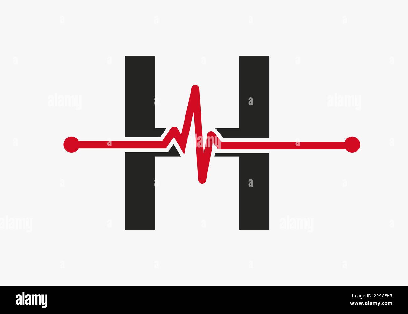Letter H Heartbeat Logo For Medical or Health Symbol. Medical Logo ...