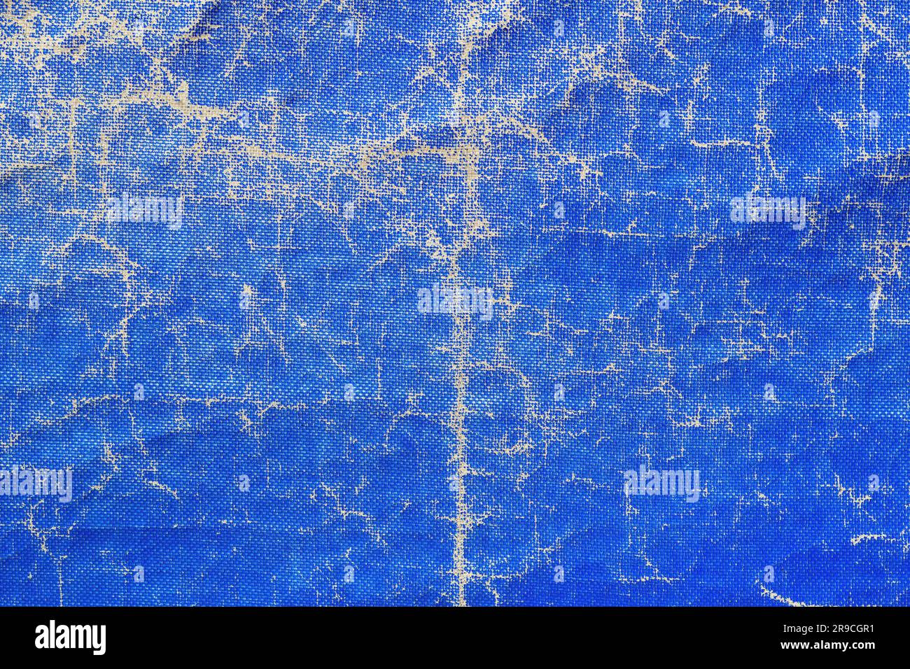 Worn blue tarpaulin material texture as background Stock Photo Alamy