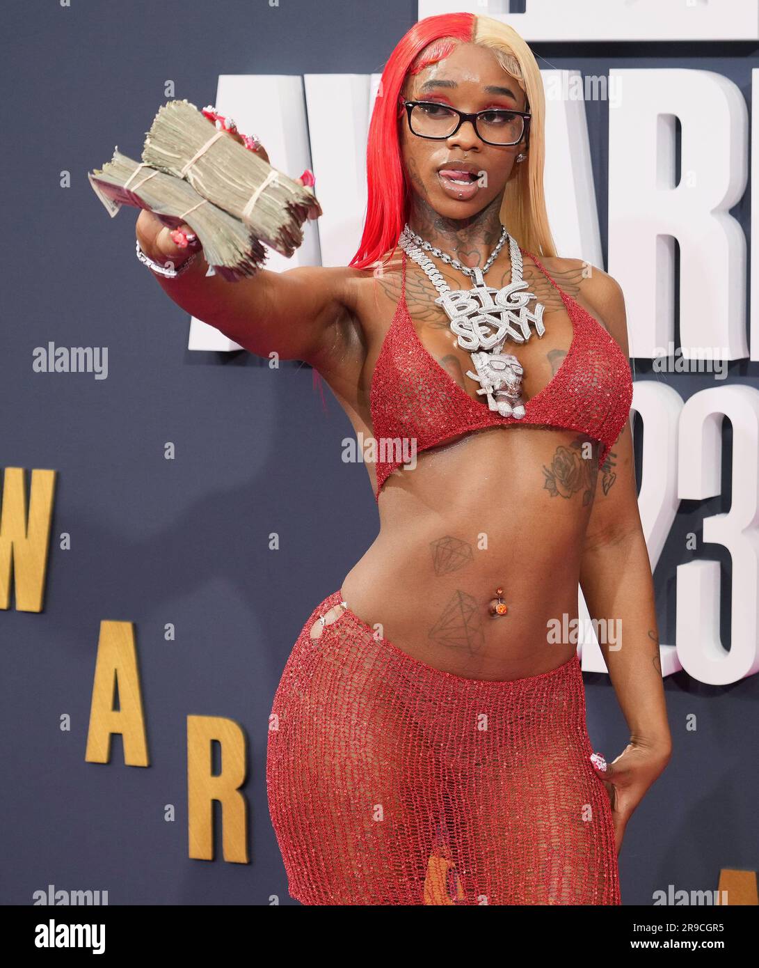 Los Angeles Usa 25th June 2023 Sexyy Red Arrives At The 2023 Bet Awards Held At The 