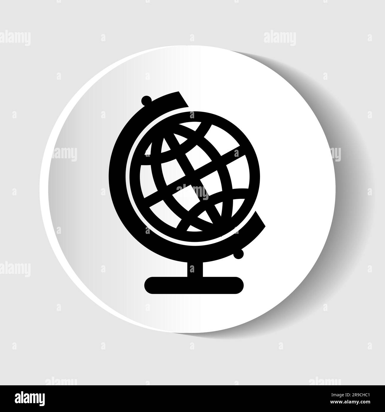 World globe icon on white background, vector Illustration Stock Vector ...