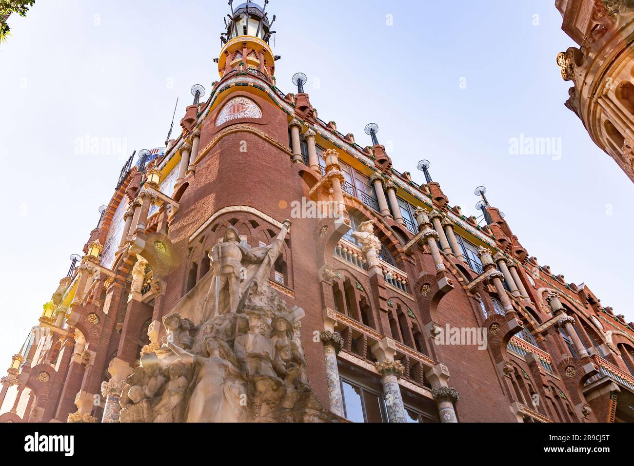 Barcelona, Spain - FEB 10, 2022: Palau de la Musica Catalana is a concert hall designed in the Catalan modernista style, built between 1905 and 1908. Stock Photo
