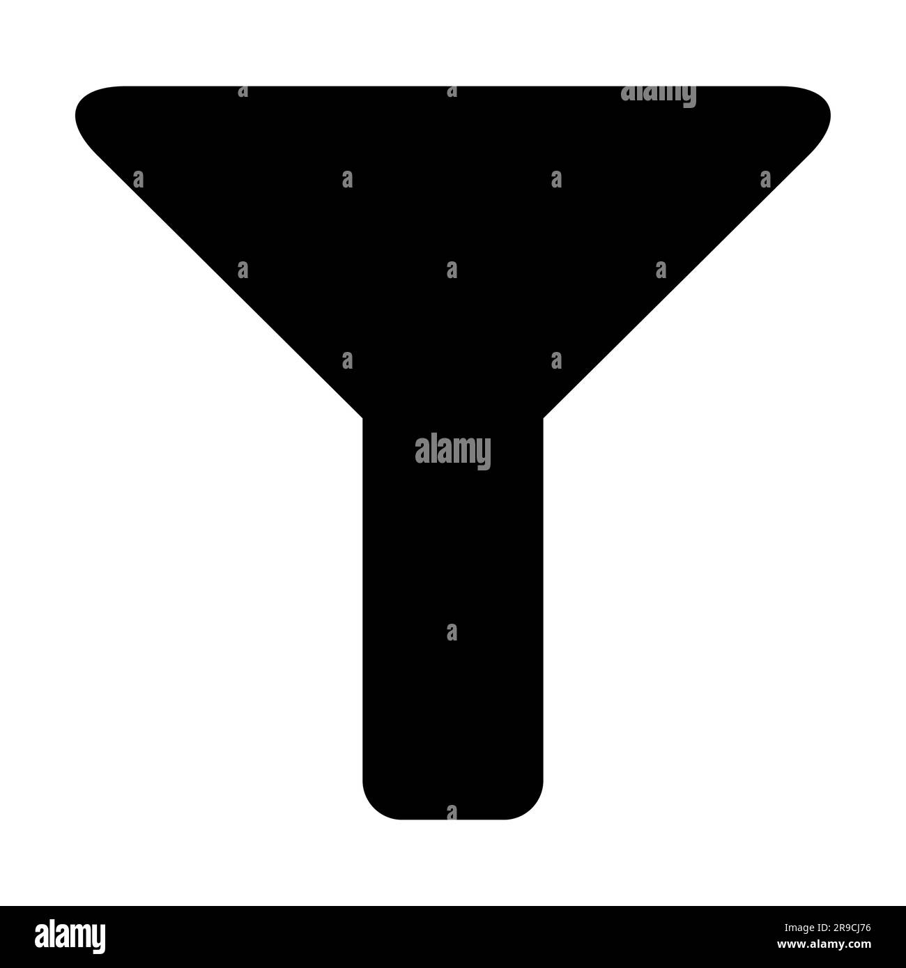 Filter button web shape icon, flat filtering symbol, funnel sign vector illustration Stock