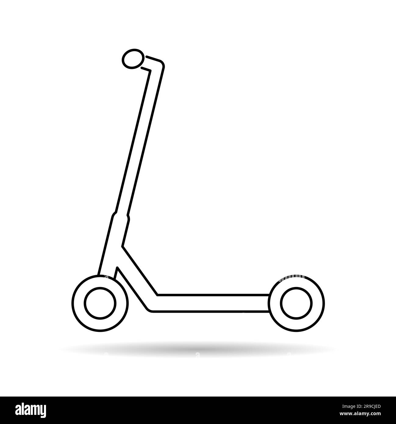 Electric scooter shadow icon, urban flat eco friendly transport, vehicle  vector illustration Stock Vector Image & Art - Alamy