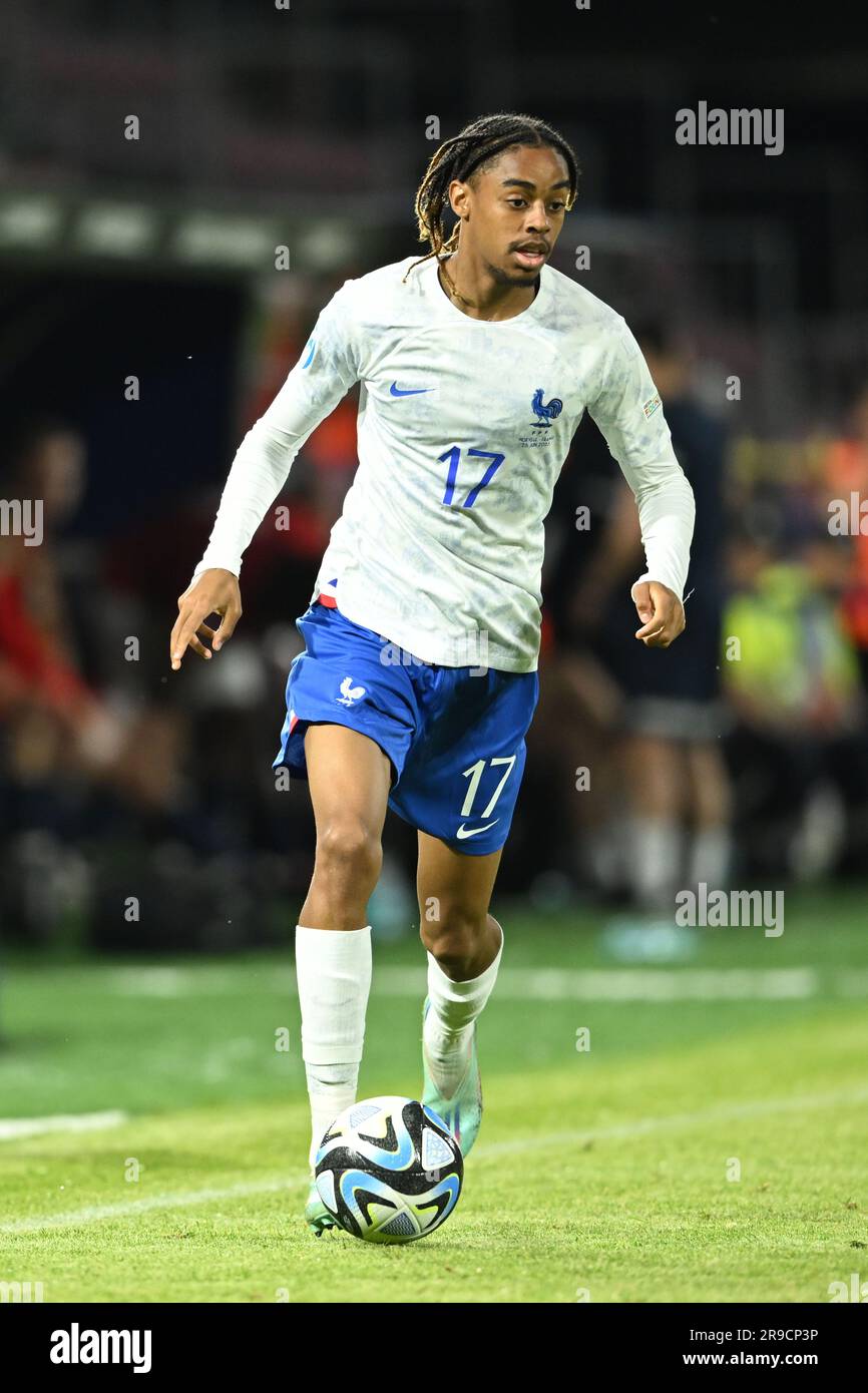 Bradley Barcola (France U21) during the UEFA Under 21 Championship