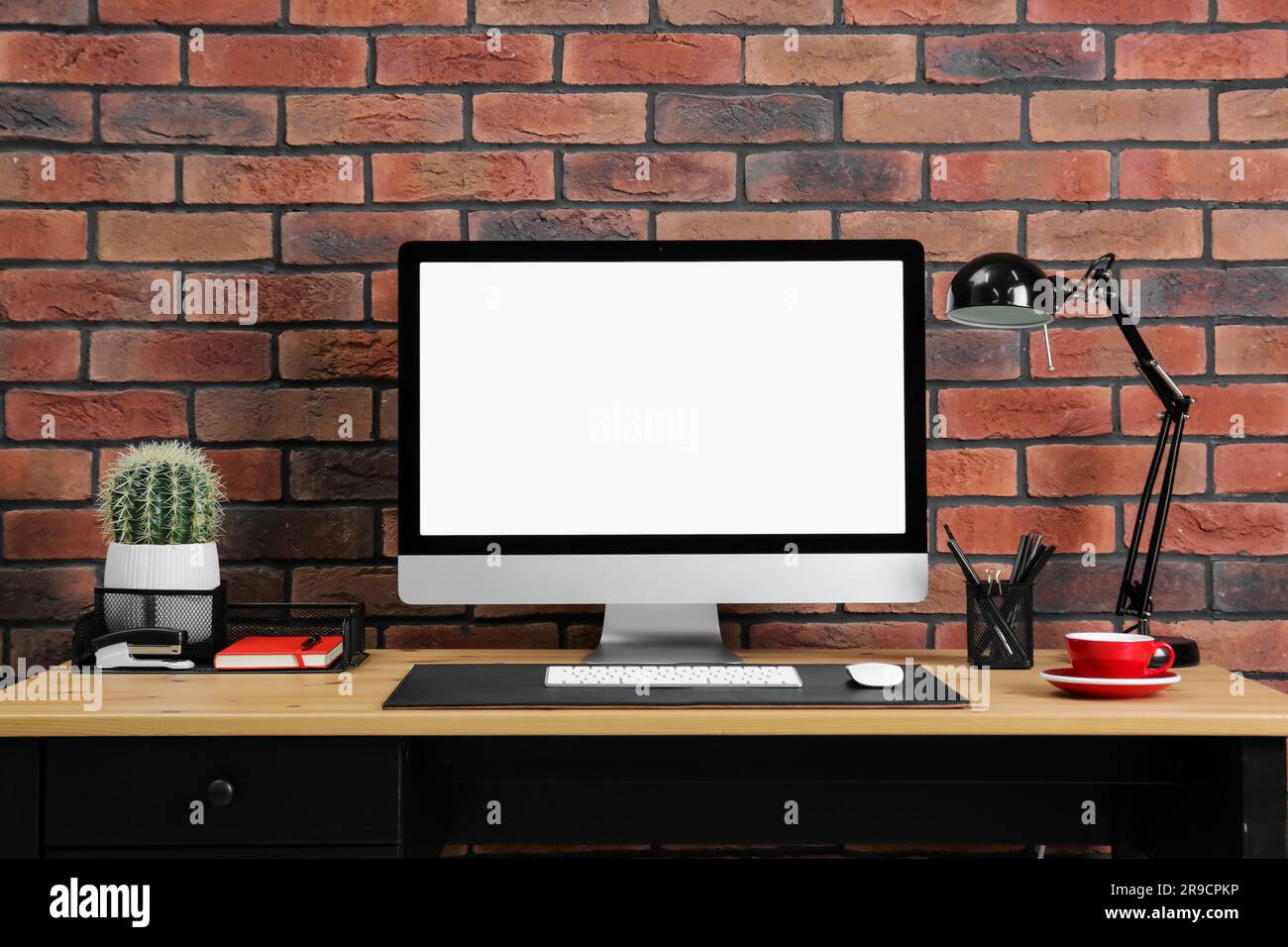 Brick computer desk online