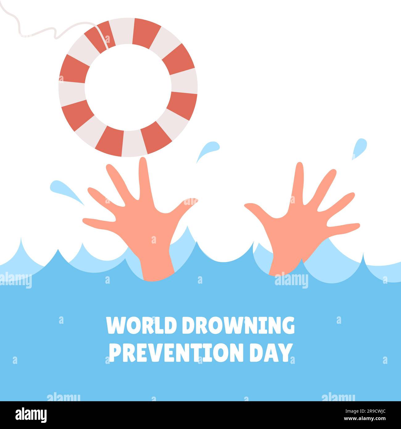World Drowning Prevention Day background. Awareness Health Safety