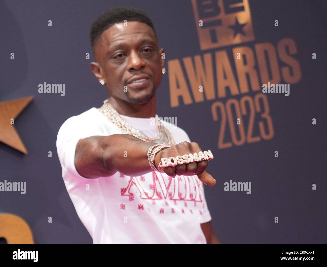 Los Angeles, USA. 25th June, 2023. Boosie Badazz arrives at the 2023 BET Awards held at the