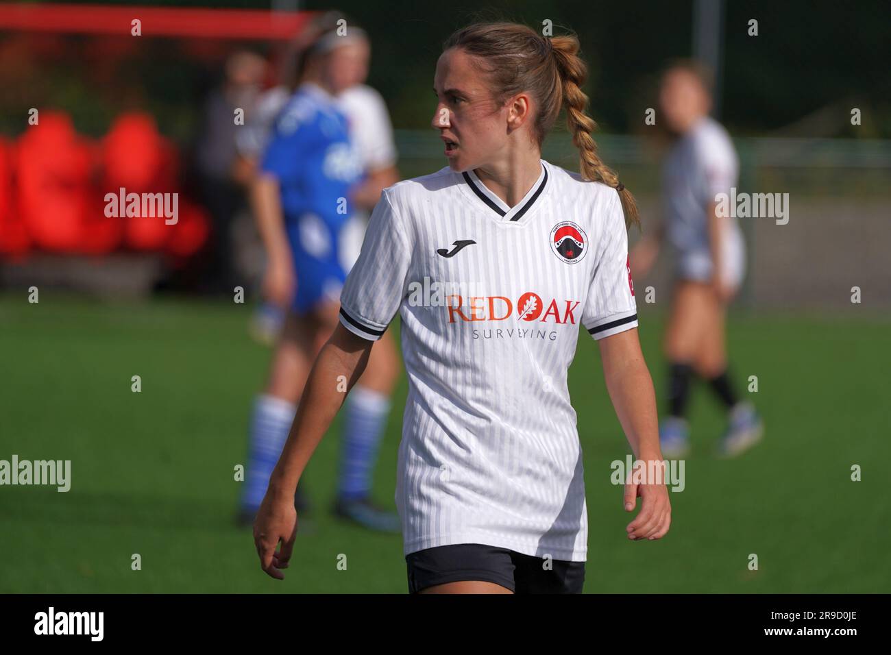 Olivia Liv Francis on action for Pontypridd United FC Women in the Genero Adran premier league Stock Photo