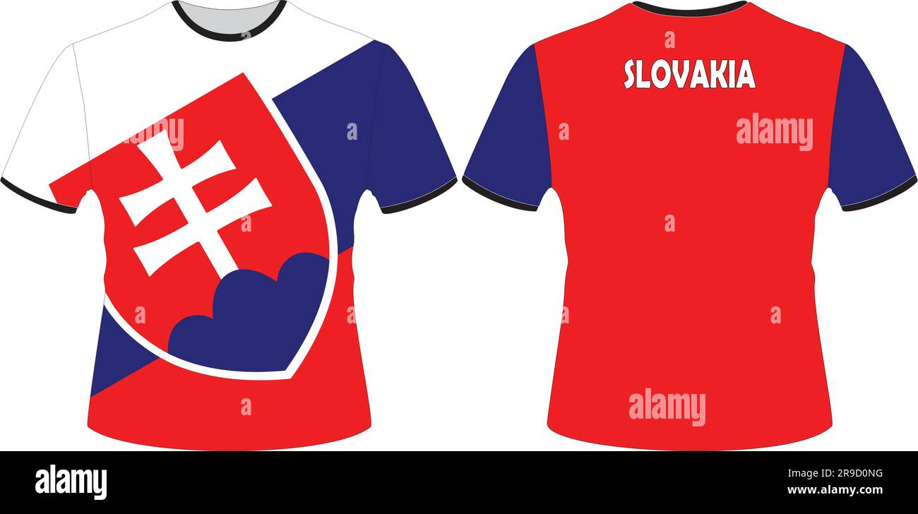 T Shirts Design with Slovakia Flag Vector Stock Vector
