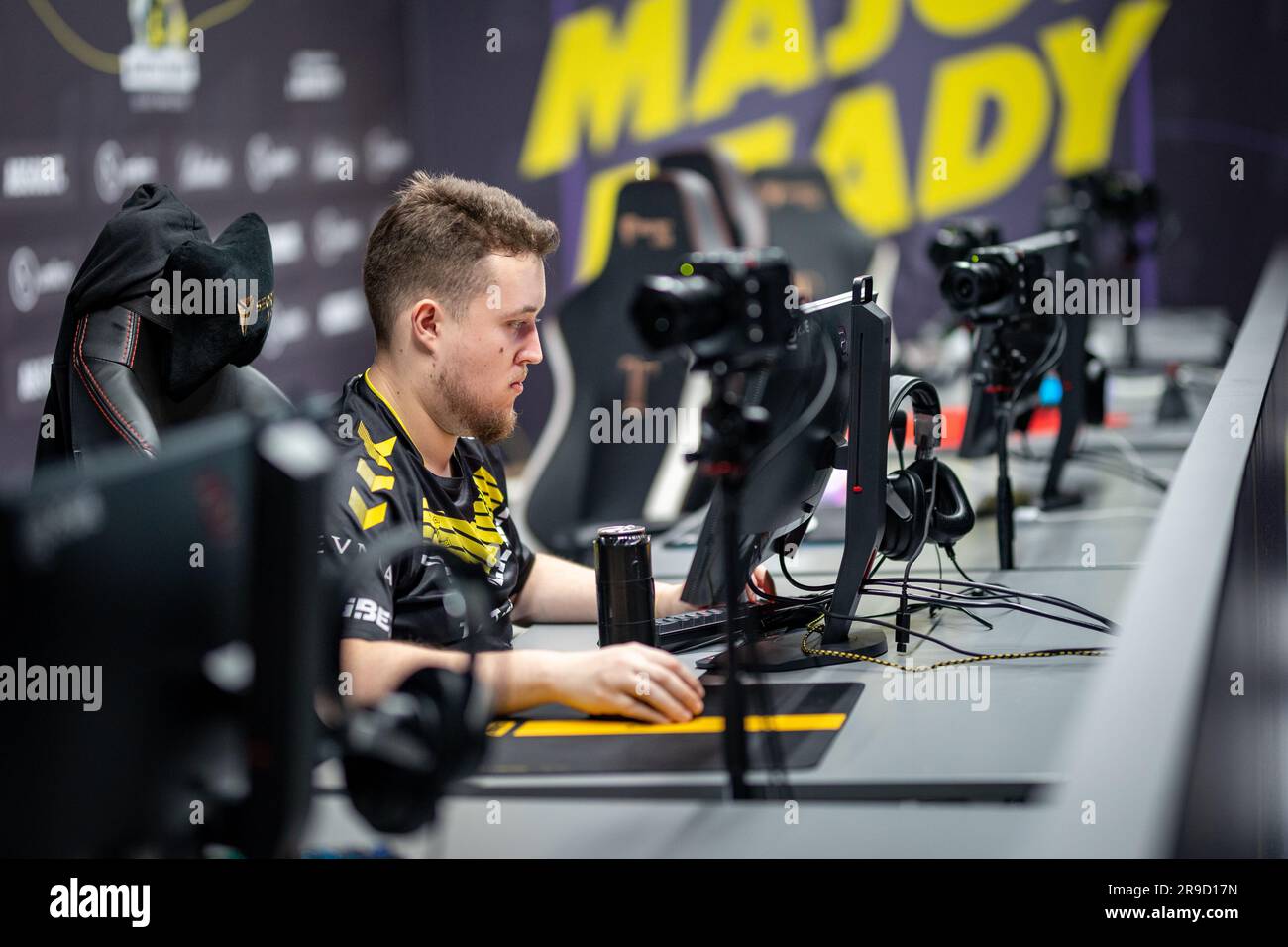 the players from the esport team vitality, in the BLAST Studio. In ...