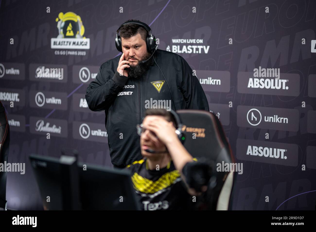 the players from the esport team vitality, in the BLAST Studio. In ...