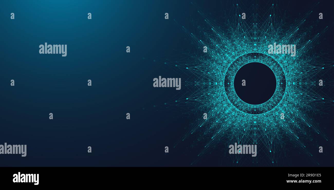 Quantum computing concept. Deep learning artificial intelligence. Big ...