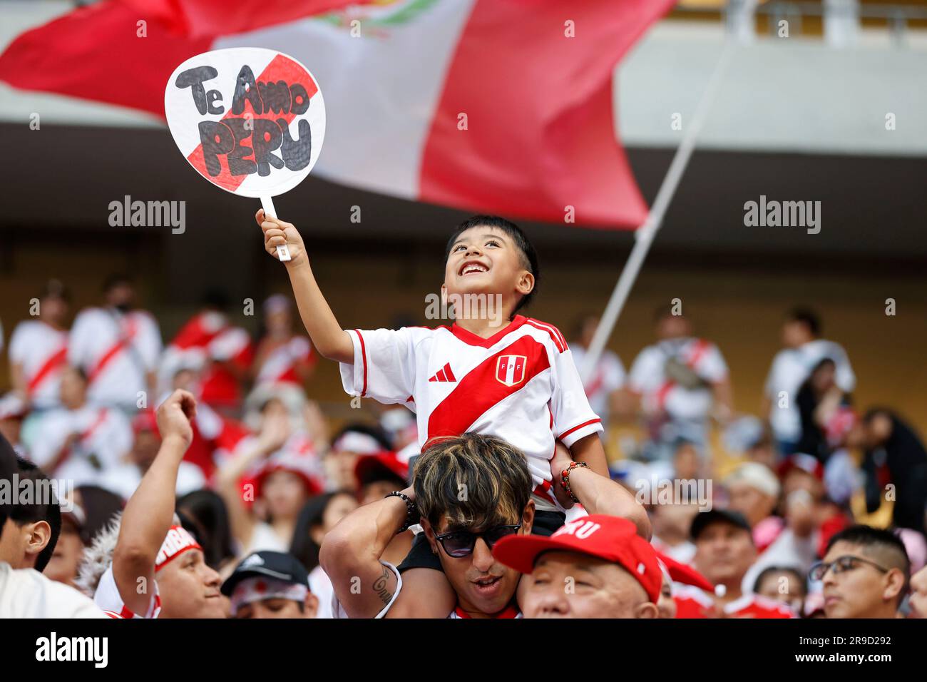 Peru fans (PER), JUNE 20, 2023 - Football / Soccer : KIRIN Challenge Cup 2023 match between Japan 4-1 Peru at Panasonic Stadium Suita in Osaka, Japan. (Photo by AFLO) Stock Photo