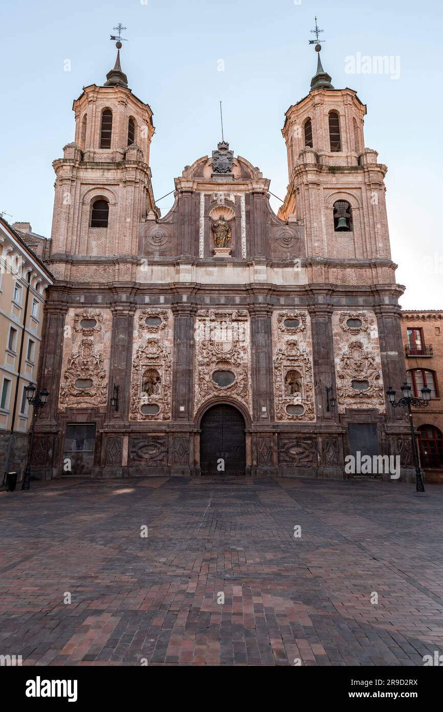 Zaragoza, Spain - FEB14, 2022: The Church of Santa Isabel de Portugal, or San Cayetano, is a baroque style Catholic church, located in Zaragoza, the c Stock Photo