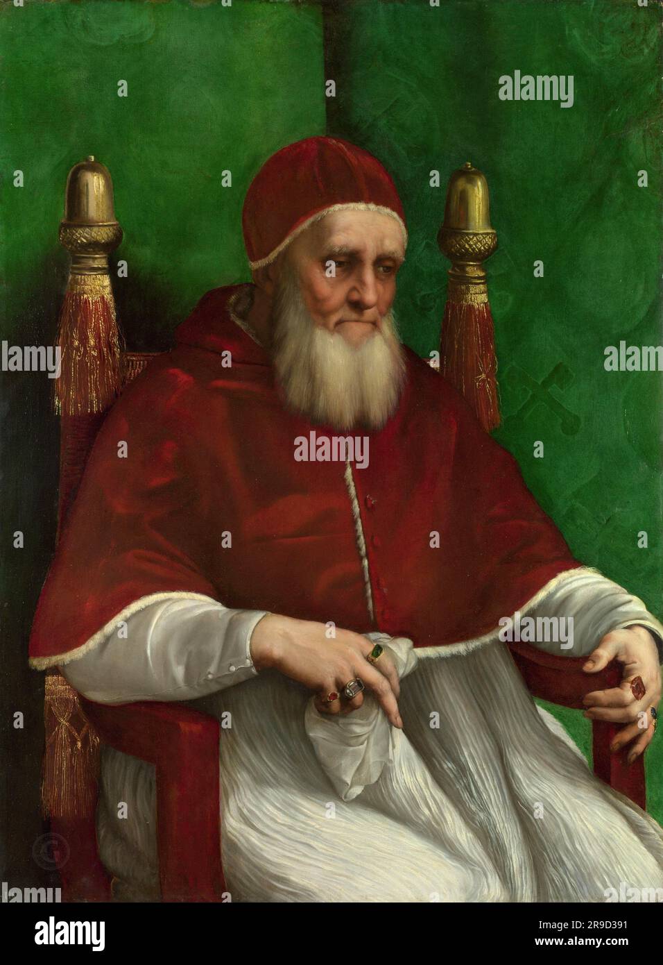 Raphael – Portrait of Pope Julius II  1511 Stock Photo