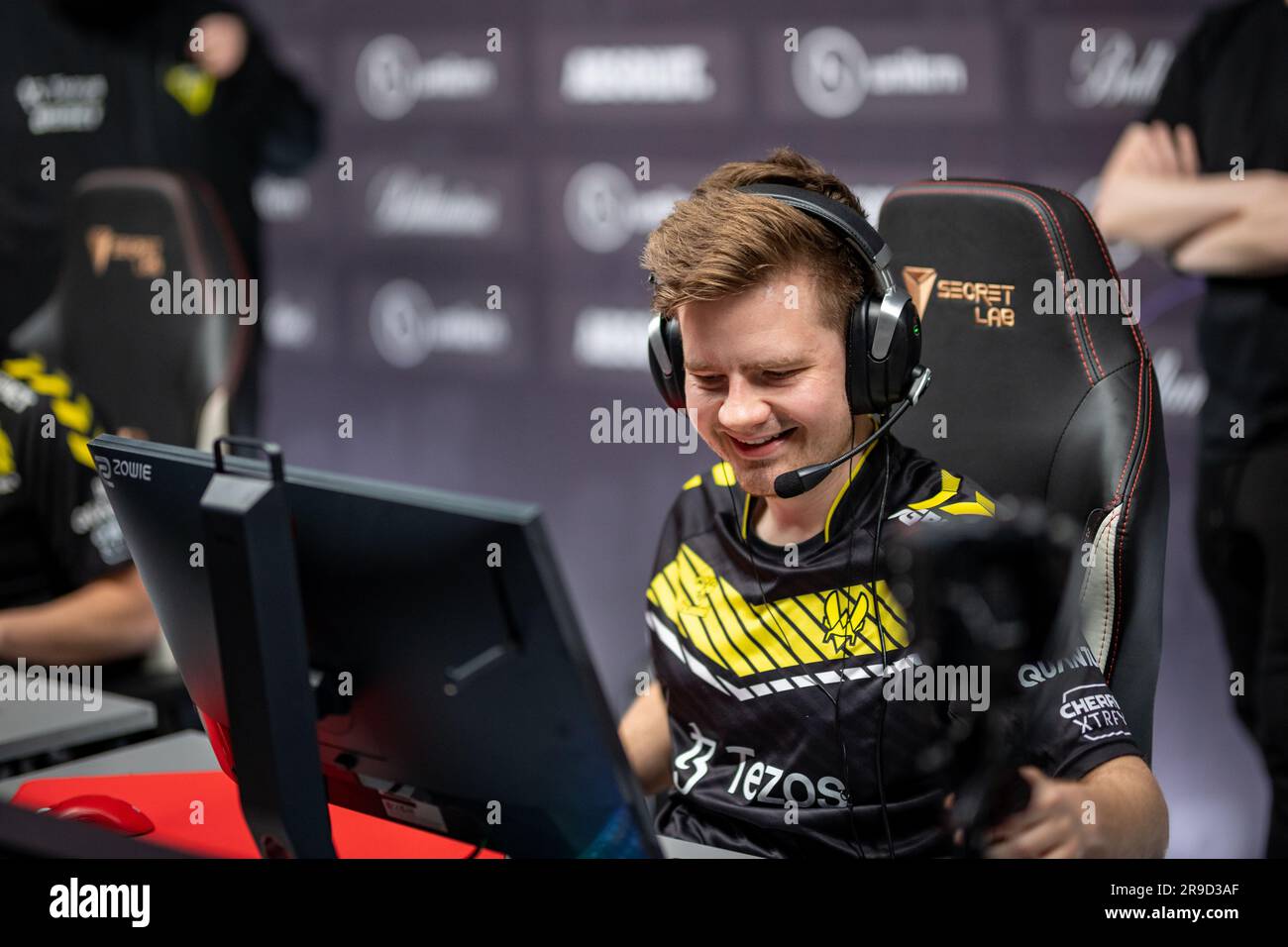 the players from the esport team vitality, in the BLAST Studio. In ...