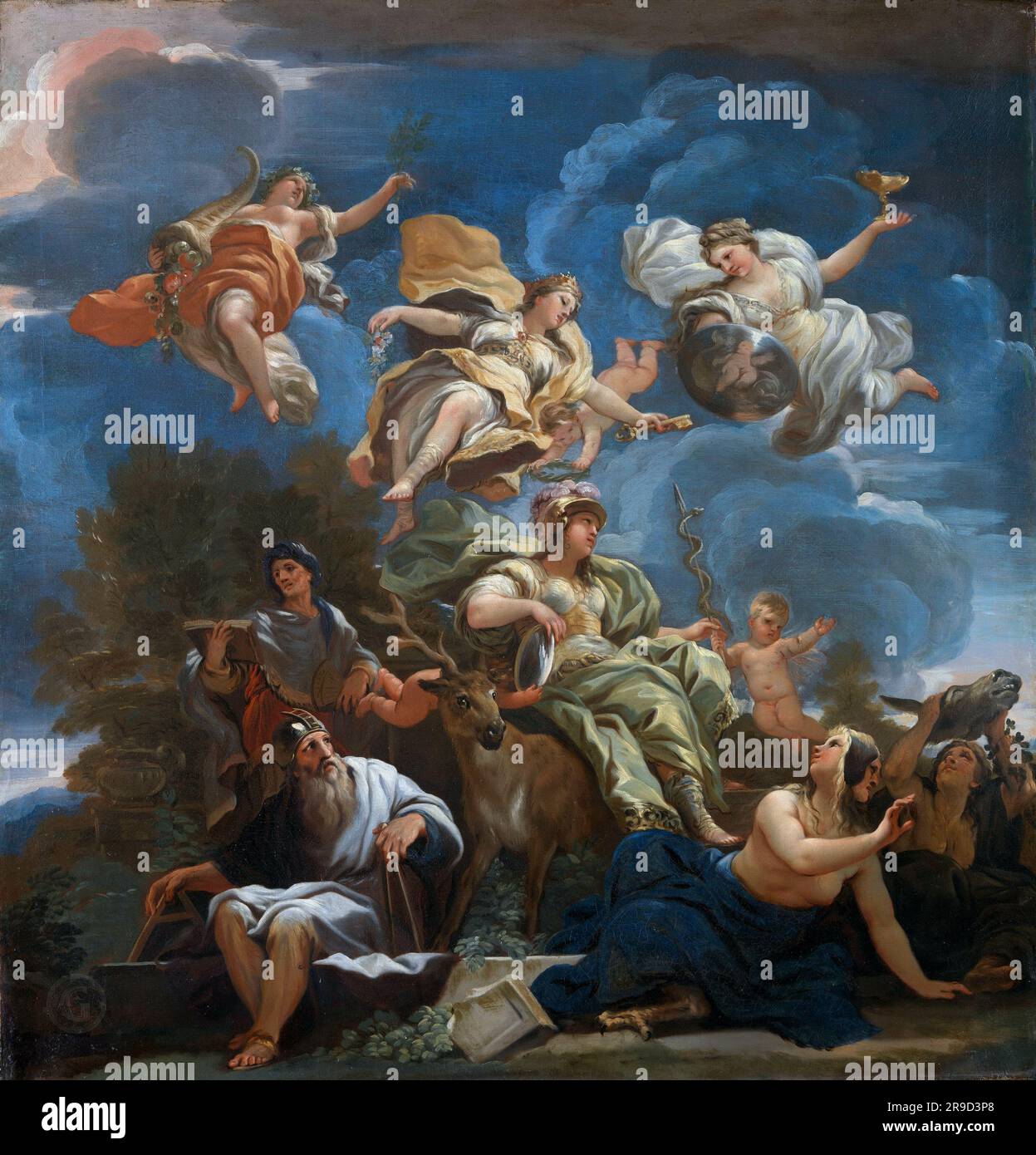 National Gallery UK – Luca Giordano - Allegory of Prudence Stock Photo