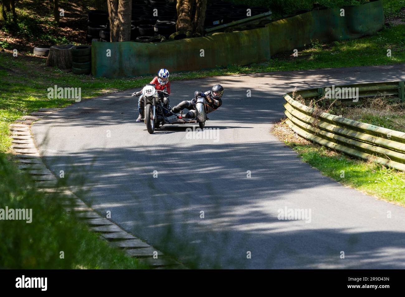 Classic motorcycle and sidecar. Prescott Bike Festival in aid of Blood Bikes chariities