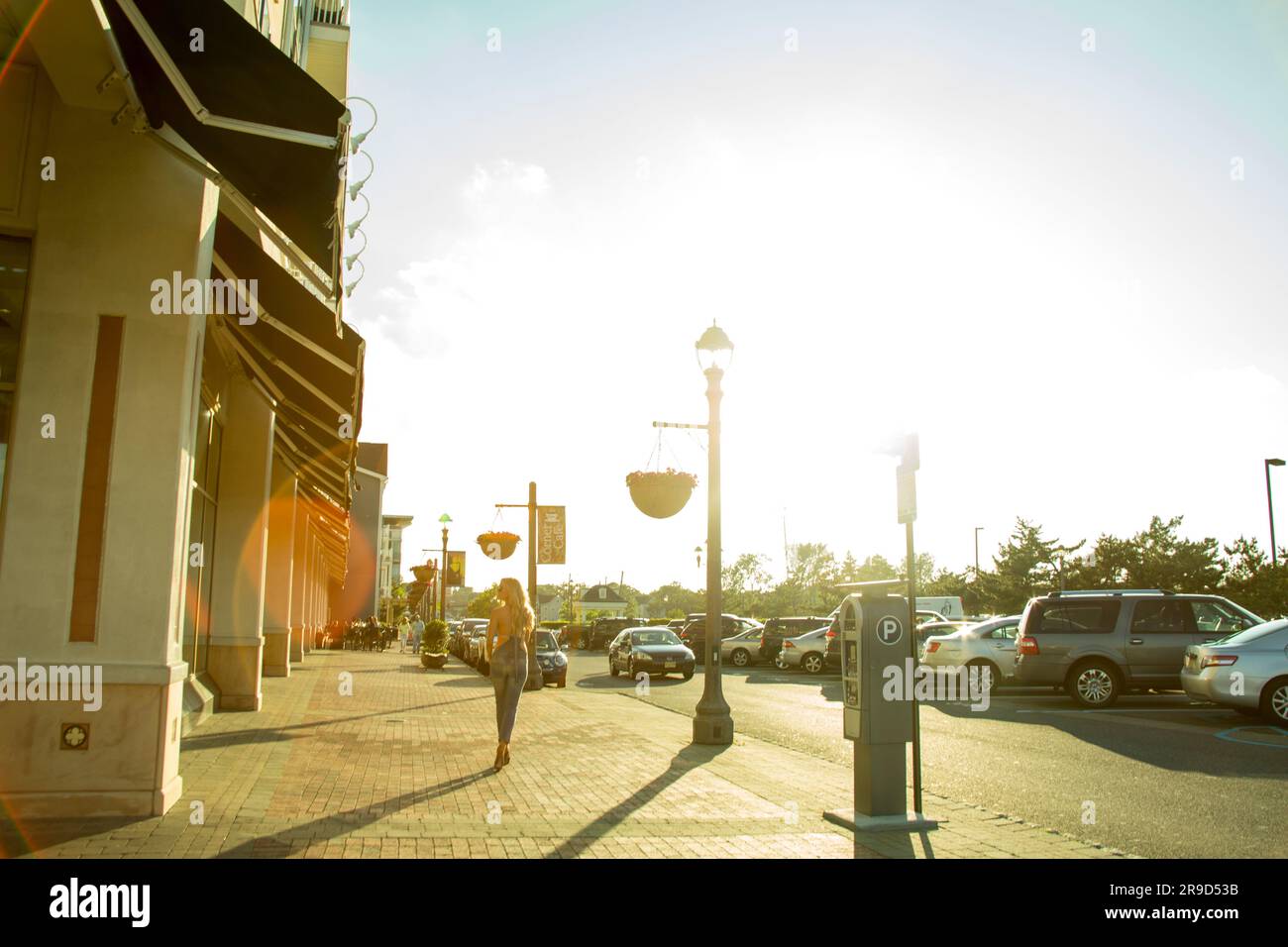 Blonde woman in overalls hi-res stock photography and images - Alamy