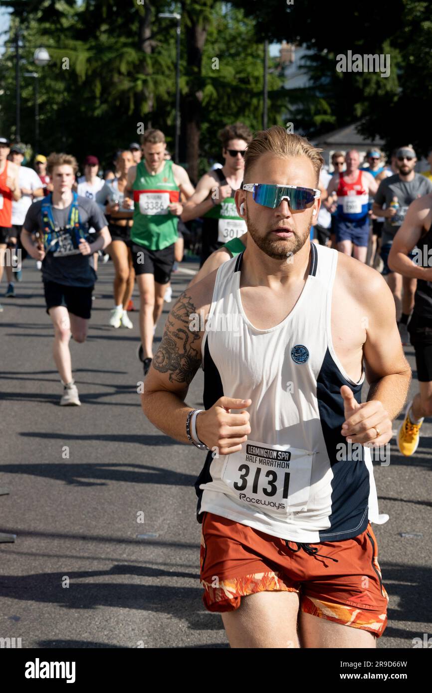 Runners at the start of the 2023 Leamington Spa Half Marathon Stock Photo Alamy