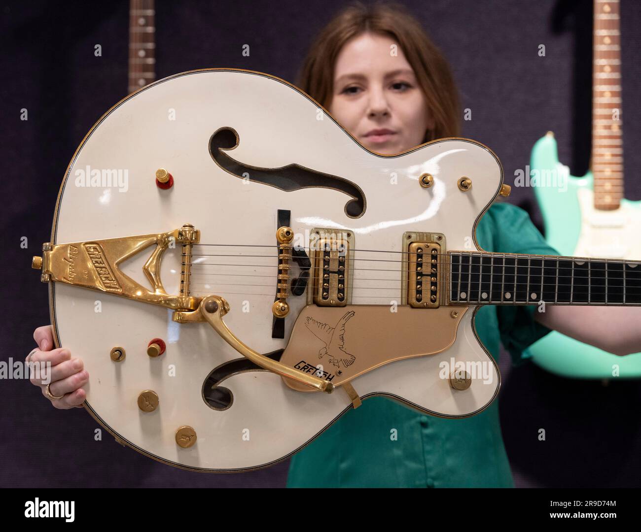 White semi 2024 acoustic guitar