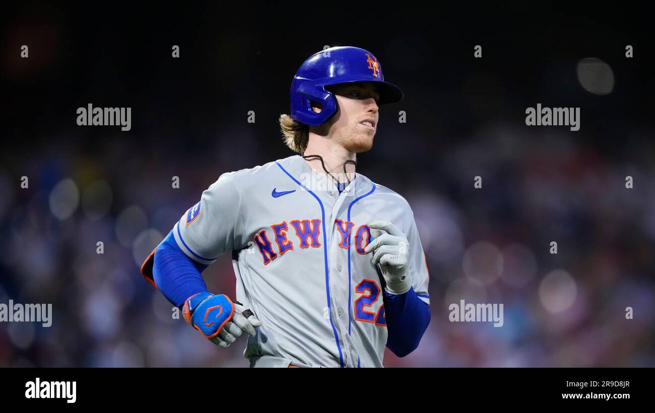 New York Mets' Brett Baty (22) rounds the bases after hitting a home run  against the Colorado Rockies during the third inning of a baseball game on  Friday, Aug. 26, 2022, in New York. (AP Photo/Jessie Alcheh Stock Photo -  Alamy