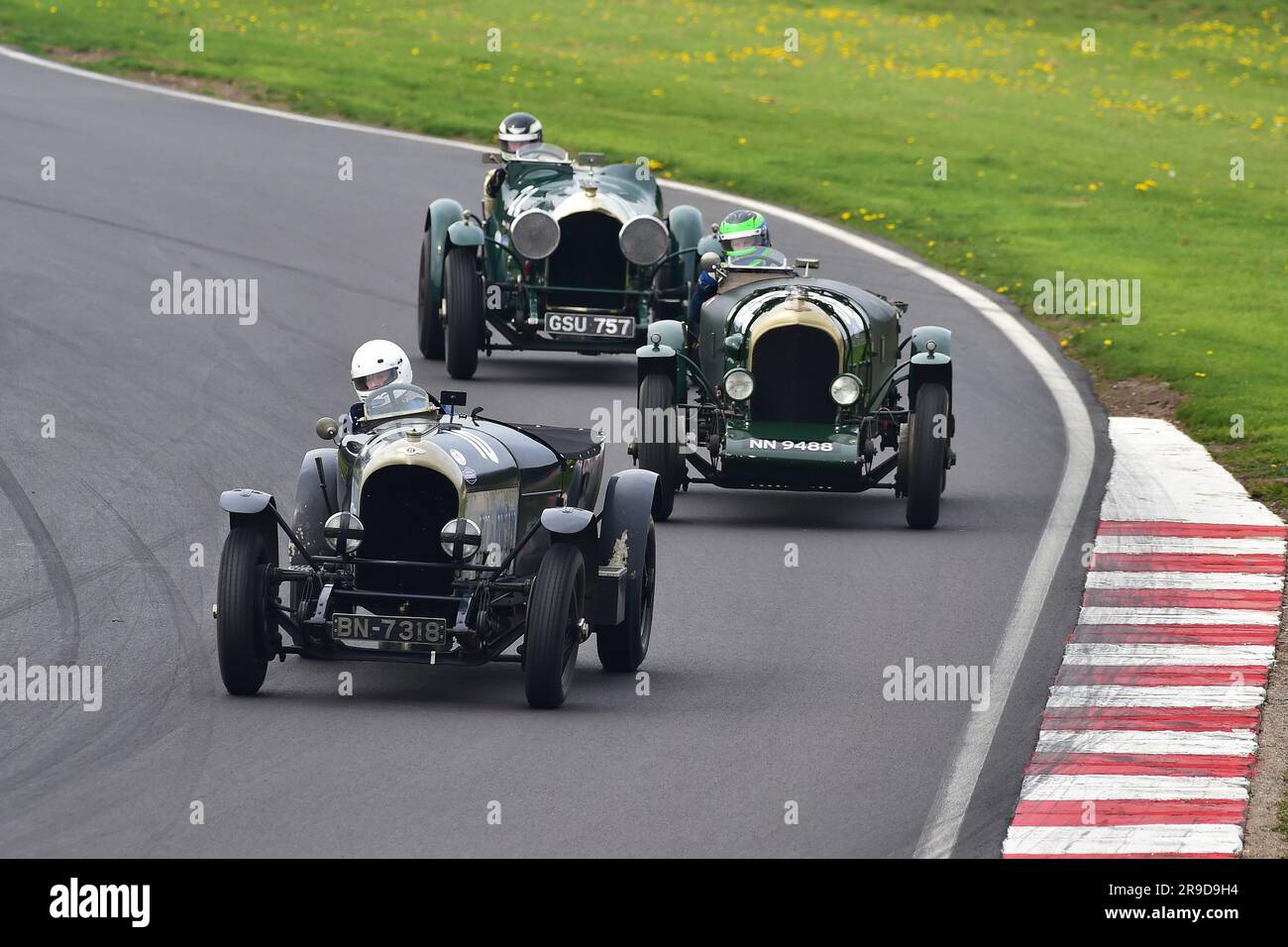 Three iconic Bentley's, Jock MacKinnon, Bentley Tourer, The ‘Mad Jack’ for Pre-War Sports Cars, a forty five minute race for iconic pre-war cars, many Stock Photo