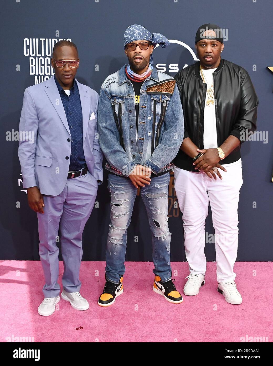 June 25, 2023, Los ANgeles, California, United States: Erick Sermon, Redman and Keith Murra attend the BET Awards 2023. (Credit Image: © Billy Bennight/ZUMA Press Wire) EDITORIAL USAGE ONLY! Not for Commercial USAGE! Stock Photo